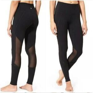 Athleta High Rise Plié Tight Black size Small Mesh Leggings